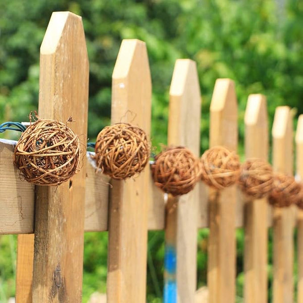ACRAFT Handmade Dark Brown Rattan Ball String Lights Plug in Fairy Lights for Indoor Outdoor Patio Garden Balcony | Lumora