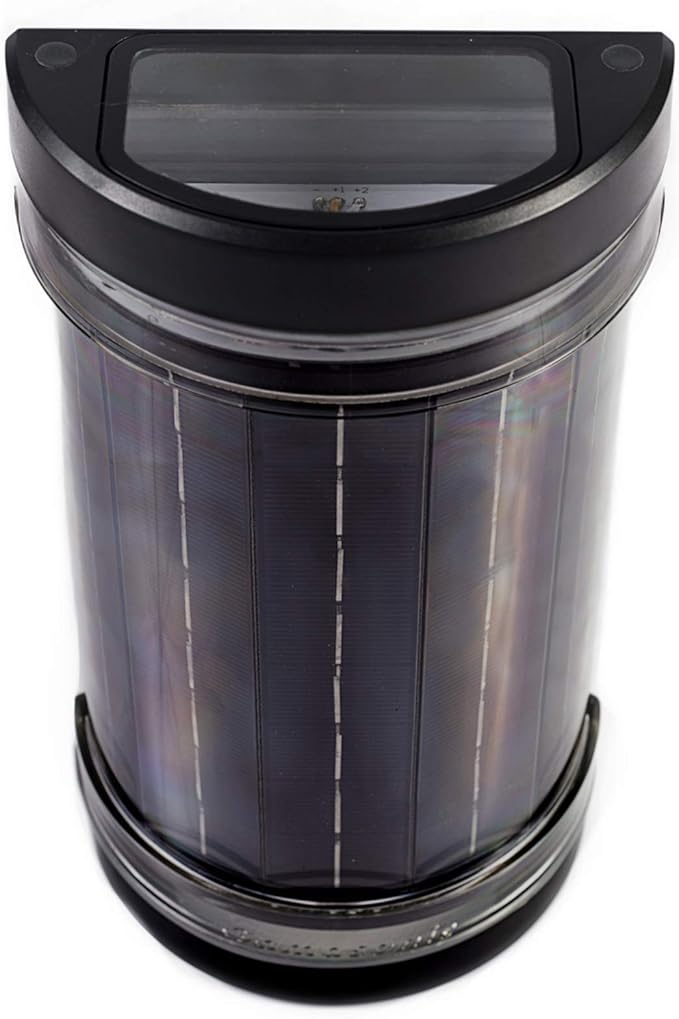 Gama Sonic Infinity Outdoor Up Down Solar Wall Sconce Light, Outdoor Dual Color LED Lamp, Bright Cool White or Warm White, Black Resin Exterior Lantern, 150 Lumens (120010)