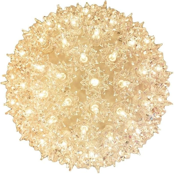 Novelty Lights 7.5in 100 Light Starlight Sphere, Clear, Large Ornament Ball Light - Outdoor Security Flood Light | Lumora