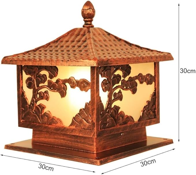 Household Vintage E27 Column Light Outdoor Villa Gate Light European Garden Waterproof Light Decoration Outdoor | Lumora