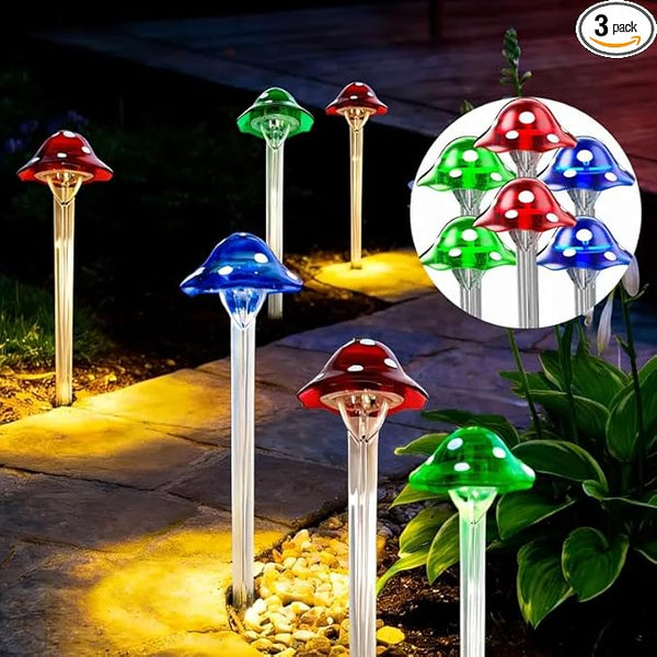 Solar Mushroom Ambience Lamp IP55 Rating, Plug-in Free Automatic Lighting, Easy Installation, Gently Illuminates | Lumora