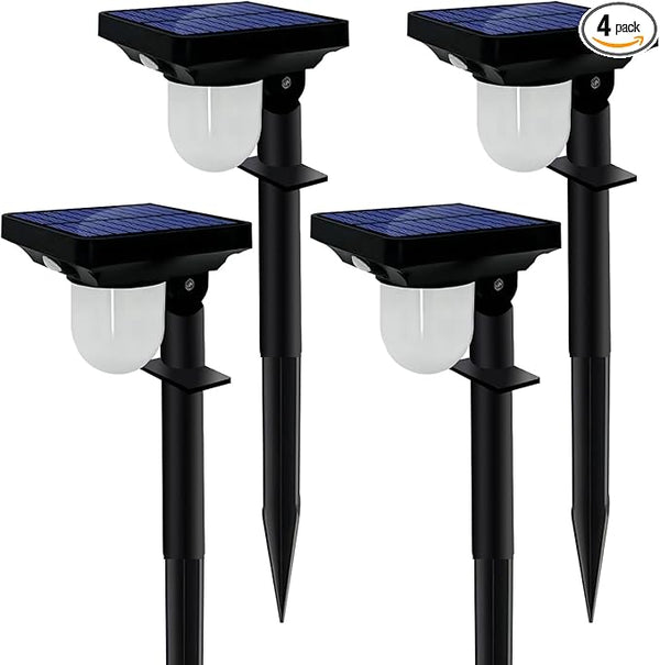 S NMT Solar Landscape Spotlight, 4 Pack IP65 Waterproof Outdoor Garden Solar Powered Pathway Light Motion Sensor | Lumora