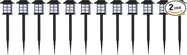 Pure Garden Solar Powered Lights (Set of 6)- LED Outdoor Stake Spotlight Fixture for Gardens, Pathways, and Patios | Lumora