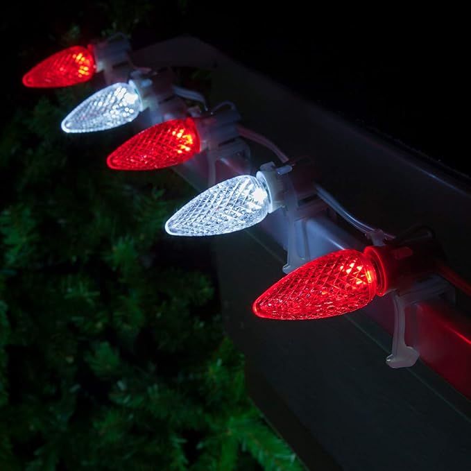 C7/E12 Light Stringer, E12 Sockets, 12” Socket Spacing, Outdoor String Light Patio Stringer Christmas Lights | Lumora