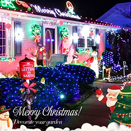 JMEXSUSS 200 LED Blue Christmas Net Lights, 9.8ft x 6.6ft