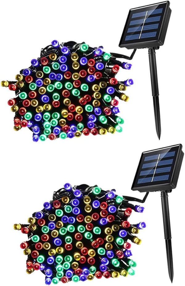 2 Sets Solar LED String Lights Outdoor LED Multi-hue Garden Solar Powered Fairy Lights for Trees Patio Decorations | Lumora