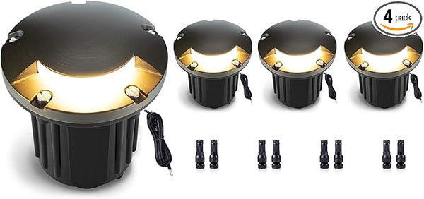 Gardenreet Landscape Well Light - Brass Outdoor Wired LED In-Ground Lighting, 12V Waterproof Ip65 Low Voltage | Lumora