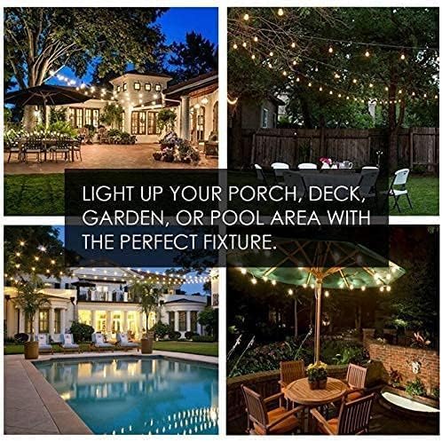 SUNTHIN White String Lights, 48ft White Outdoor Lights with 16 1W Shatterproof LED Bulbs for Patio, Garden | Lumora