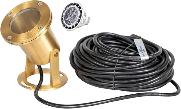 Waterproof Underwater Light 176 Solid Brass 7W MR16 LED Bulb Pond Light Submersible Waterfall Pool Fountain for | Lumora