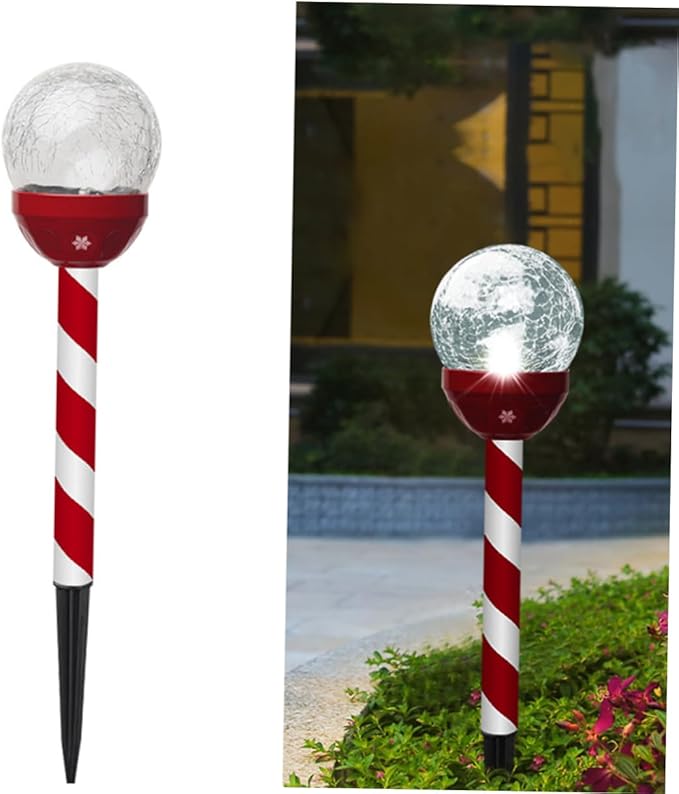 Veemoon Solar-Powered Crack Ball Garden Lights Led Landscape Lamp Outdoor Solar Lights Energy Efficient Christmas Decor