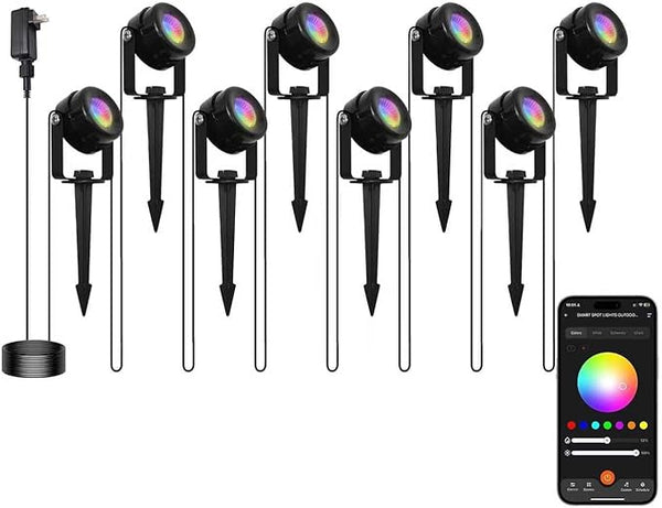 HISTAR Low Voltage Landscape Lighting with Bluetooth App Control & Remote, Outdoor Spot Lights for Fence Tree | Lumora