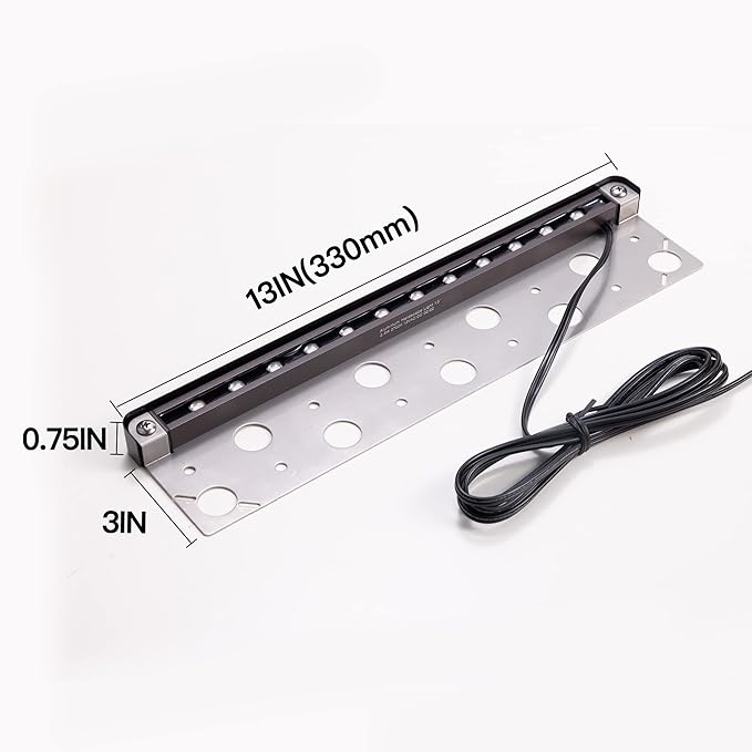 Gardenreet 13 Inch LED Hardscape Light,Retaining Wall Lights,12V AC/DC Paver Step Light,Cast Aluminum Housing,Integrated 2.5W 2700K LED Light Source,IP65 Waterproof, 50000 Hours Lifespan