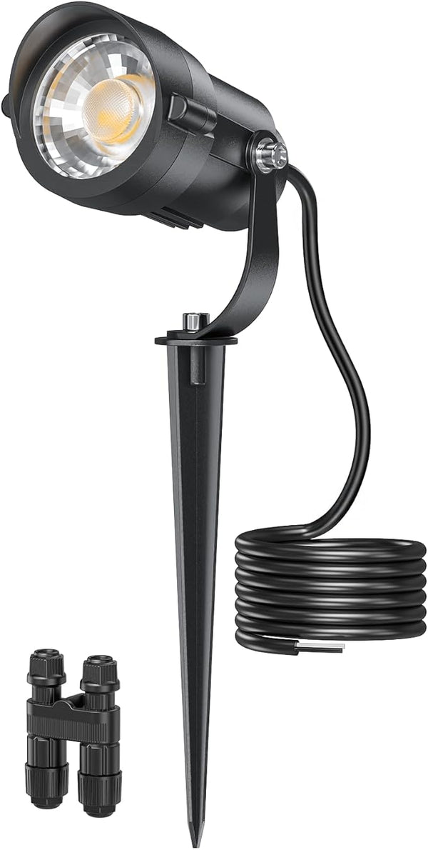 HIBOITEC Low Voltage Landscape Lighting with Connectors 12W Spotlights Landscape Lights Kit 12-24V AC/DC IP65 | Lumora
