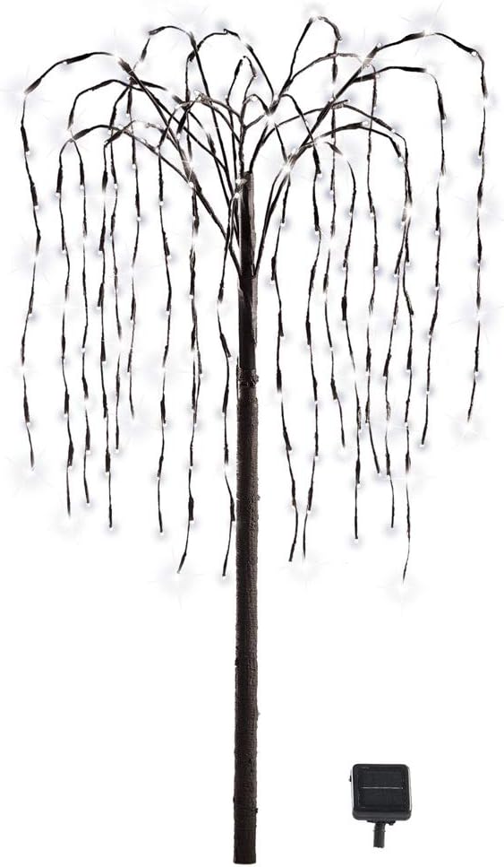 Collections Etc. LED Solar Willow Tree, Outdoor Solar Tree with Colorful Solar-Powered Lights with Adjustable | Lumora