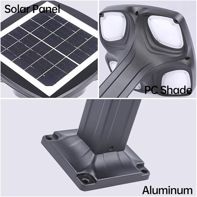 Solar Pathway Light Outdoor Waterproof Solar Garden Lights Die-cast Aluminum Landscape Path Light External Bollard Lighting Walkway Lights for Courtyard Lawn Driveway Porch Patio