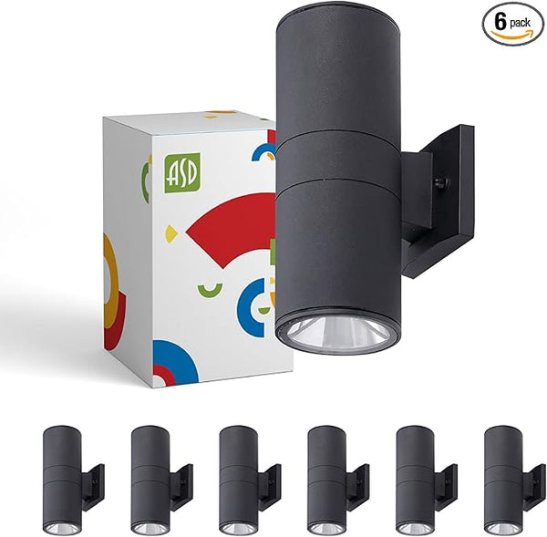 ASD 2 Light Outdoor Wall Light Fixture | 120W E26 Bulb Socket 120V ETL Cylinder Up Down Lights | | Lumora