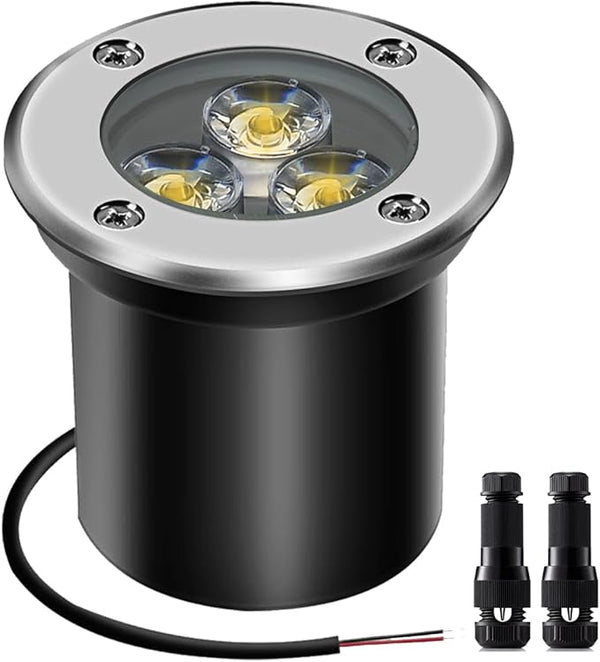 Low Voltage LED In-ground Lights Well Light Landscape Light with Connectors 3W 12V 24V Waterproof IP67 Pathway | Lumora