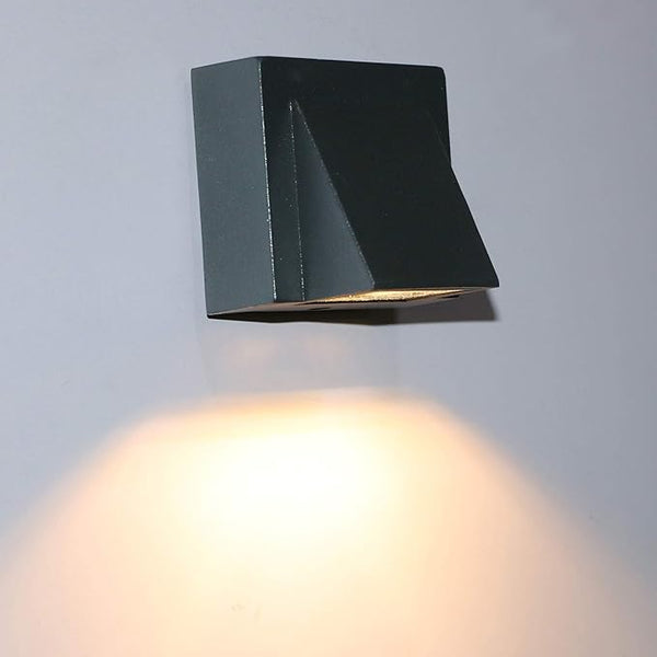 3W LED Outdoor Exterior Wall Step Down Light Fixture Lamp Black Finish Warm White | Lumora