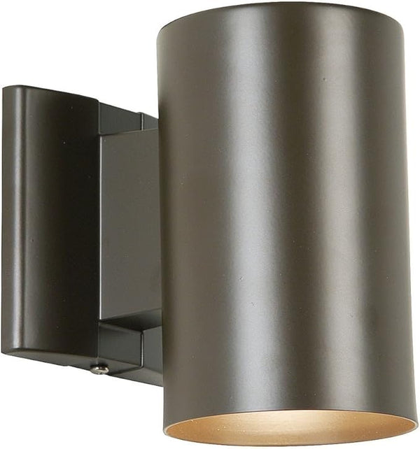 Kichler Cylinder Wall Mount Lighting Fixture in Brown, 7” Bottom Opening Outdoor Light Fixture, 9234AZ | Lumora