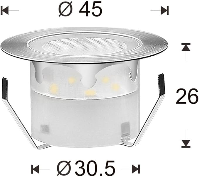 1 Pack Led Deck Lights Outdoor Waterproof Low Voltage Stainless Steel 1W Outdoor Yard Garden Decoration Lamps | Lumora