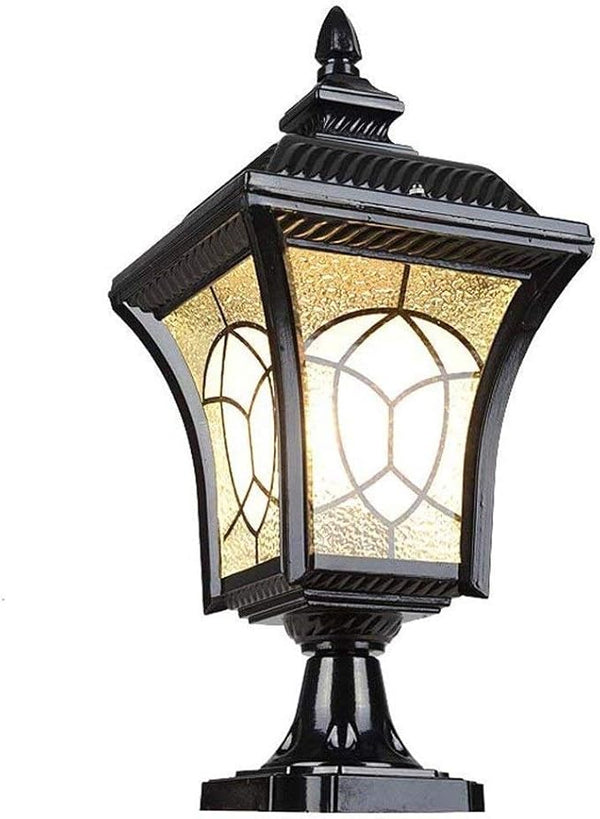 Lights Outdoor Retro Victoria Outdoor Waterproof Post Pillar Lamp Rainproof Metal Column Light Glass Lantern | Lumora