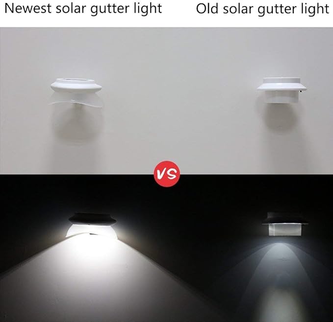 isunmoon 6 Pack Upgraded Version Solar Lights Outdoor 9 LED Gutter Lights Solar Powered for Fence Roof Garden Yard | Lumora
