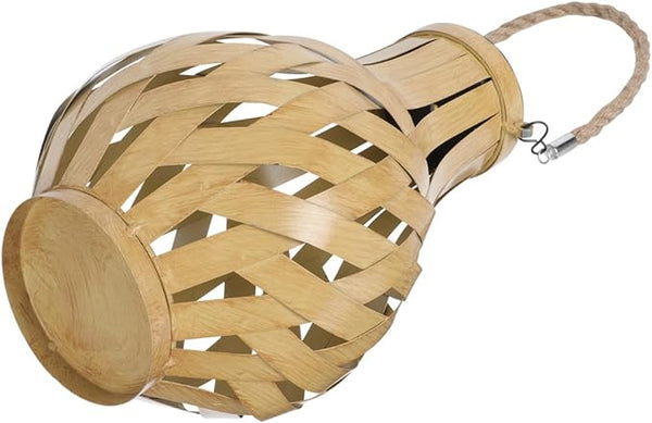 Solar Lantern for Outdoor Garden Decor Bamboo Weaving Hanging Light Modern Patio Night Light Solar Power Creative | Lumora
