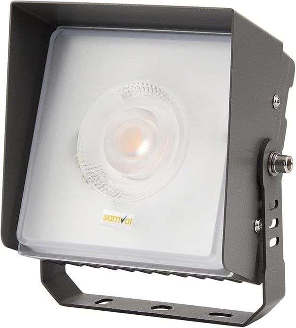 Led Landscape Outdoor Spot Light with Anti-Glare Cap - Heavy Duty Waterproof IP65 120V 270⁰ Adjustable Mount, 3000K | Lumora
