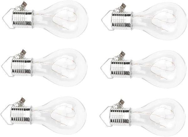DOITOOL 6pcs Solar Powered Copper Wire Led Hanging Bulb Warm White Light for Garden Patio and - Outdoor Wall Light | Lumora