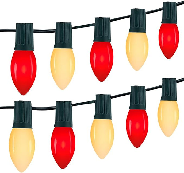 Vintage C9 LED Christmas Lights Outdoor, 150 Feet C9 String Lights with 75 Shatterproof C9 Bulbs, Waterproof | Lumora