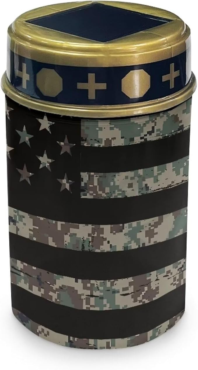 American Flag Solar Lights Outdoor Pathway Lights, Auto On/Off, Pathway Solar Lights for Outside Yard Patio Walkway Driveway Landscape Lawn Decorations