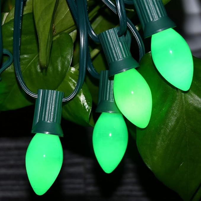 GOOTHY 25 Pack C7 Green Christmas Light Bulbs, C7 Incandescent Christmas Replacement Light Bulbs for Outdoor String | Lumora
