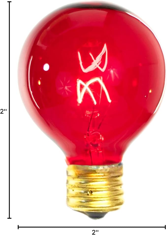 EST. LEE DISPLAY L D 1902 Indoor & Outdoor G50 Globe Light Bulbs, Transparent Colored Glass, Incandescent, Steady | Lumora