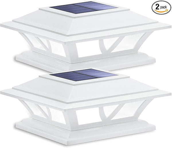 SIEDiNLAR Solar Post Lights Outdoor 2 Modes LED Fence Deck Cap Light for 4x4 5x5 6x6 Posts Garden Patio Decoration | Lumora
