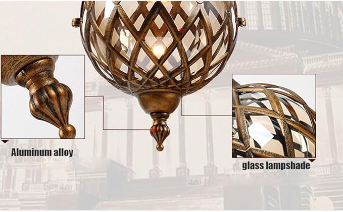 European Outdoor Waterproof Light,American Balcony Corridor Ceiling Lamp,Garden Restaurant Pavilion Grape Trellis | Lumora