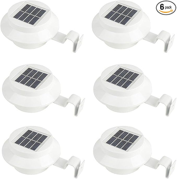 iSunMoon 6 Pack Outdoor Solar Powered LED Gutter Light Fence Roof Gutter Garden | Lumora