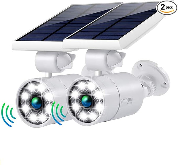 Solar Motion Sensor Lights for Outside 1400-Lumen 9W(110W Equ.) Aluminum Outdoor Solar Motion Flood Security | Lumora