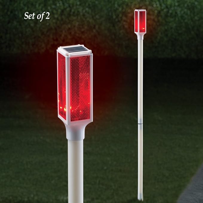Collections Etc Solar Driveway Marker Lights - Set of 2