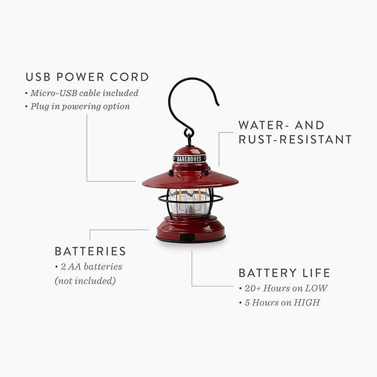 Edison Mini Lantern Red / 3-Pack