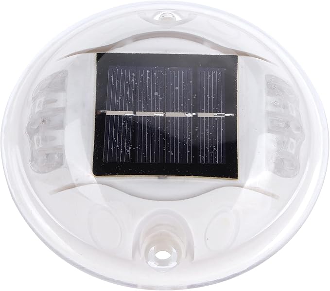 Round LED Solar Pathway Lights, IP68 Waterproof Driveway Markers, Solar Powered Deck Lighting - Super Bright LEDs, Durable Design, Ideal for Garden and Landscape