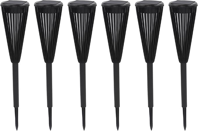 Solar Pathway Lights, 6 Pcs Waterproof LED Landscape Lamps, IP65 Rated - Automatic Lighting, Intelligent Sensing, Outdoor Garden and Lawn Use