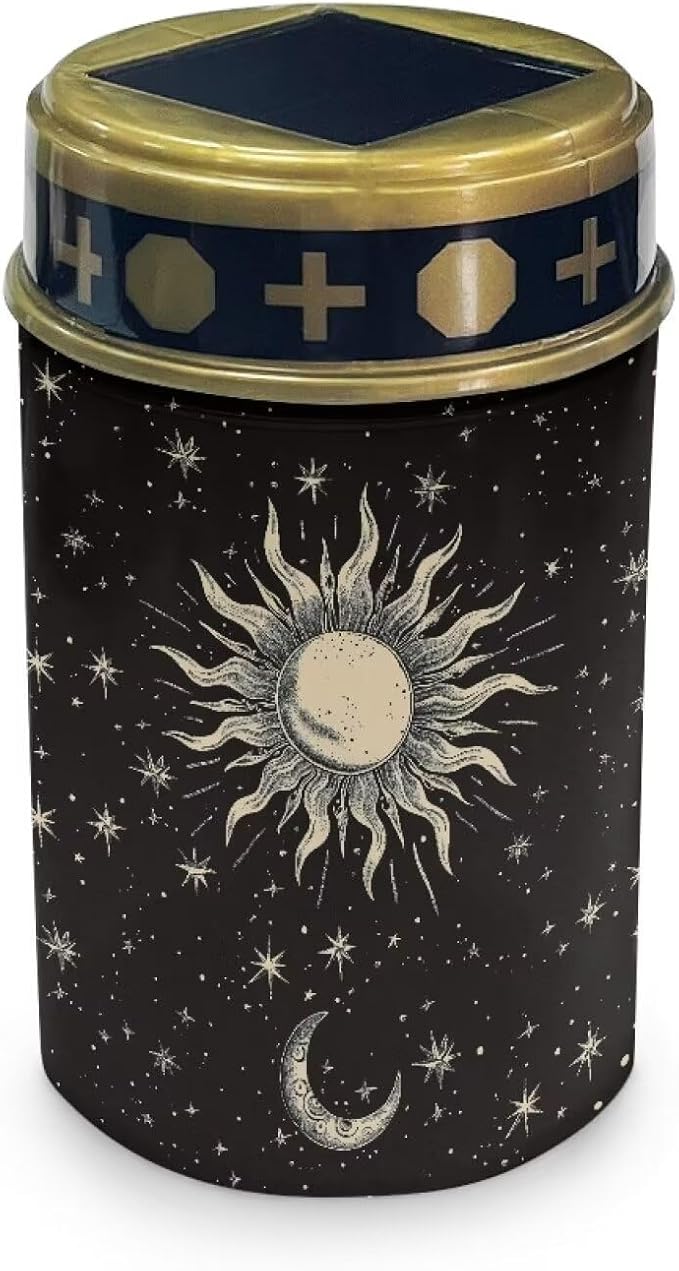 Sun and Moon Cemetery Solar Lights Sympathy Memorial Lights Solar Lights Grave Decorations for Cemetery Dad Solar Garden Stake Lights Solar Outdoor Lights Waterproof