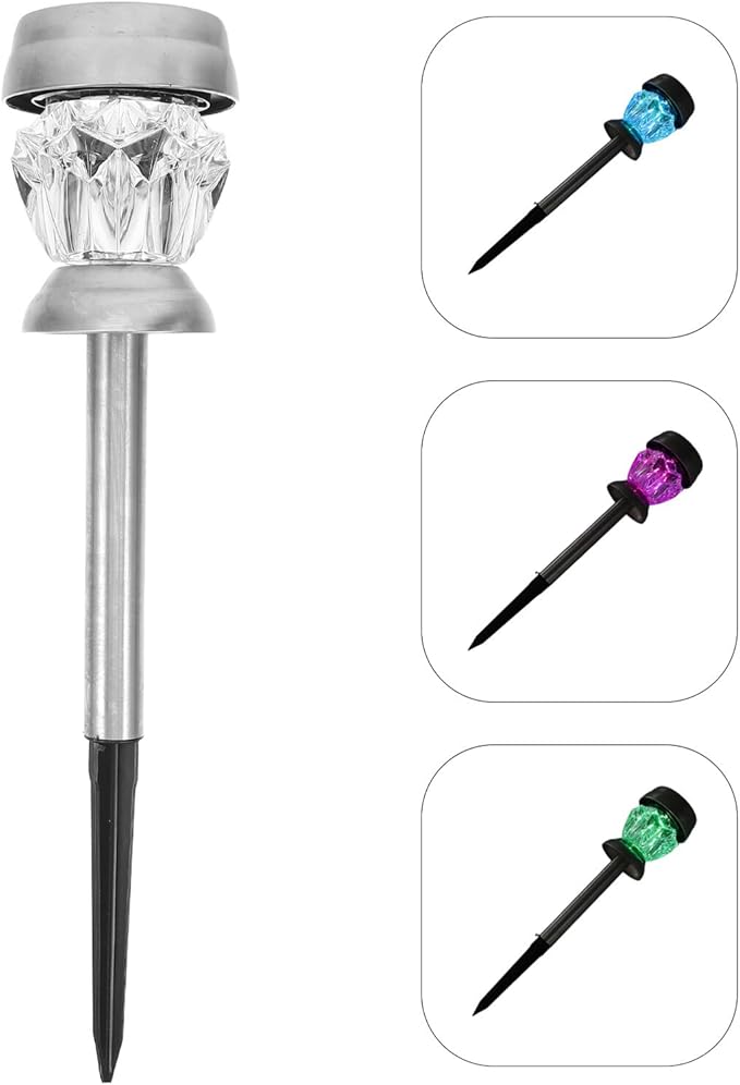 TOYANDONA Solar Diamond-Shape Lawn Light Waterproof LED Outdoor Garden Path Light Solar Powered Landscape Lighting for Patio Yard with 1pcs Set