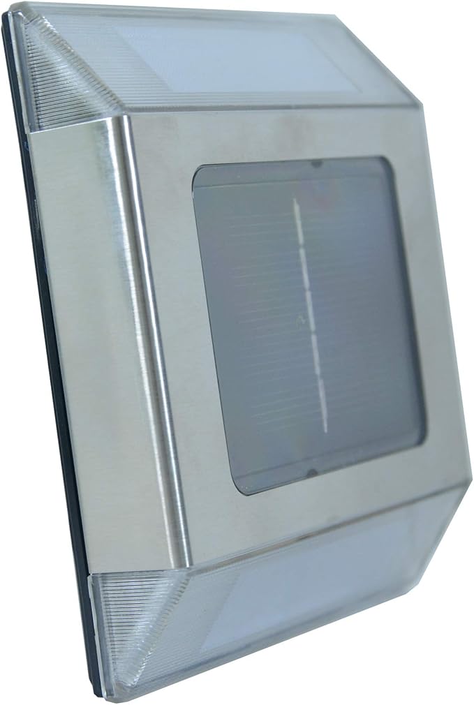 Nature Power (21072) Solar Powered LED Pathway Lights, Stainless Steel, 4-Pack | Lumora