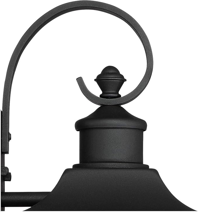 John Timberland Moray Bay Industrial Outdoor Wall Light Fixture Black Steel 17 3/4" Clear Seedy Glass Lantern for Exterior House Porch Patio Outside Deck Garage Yard Front Door Garden Home