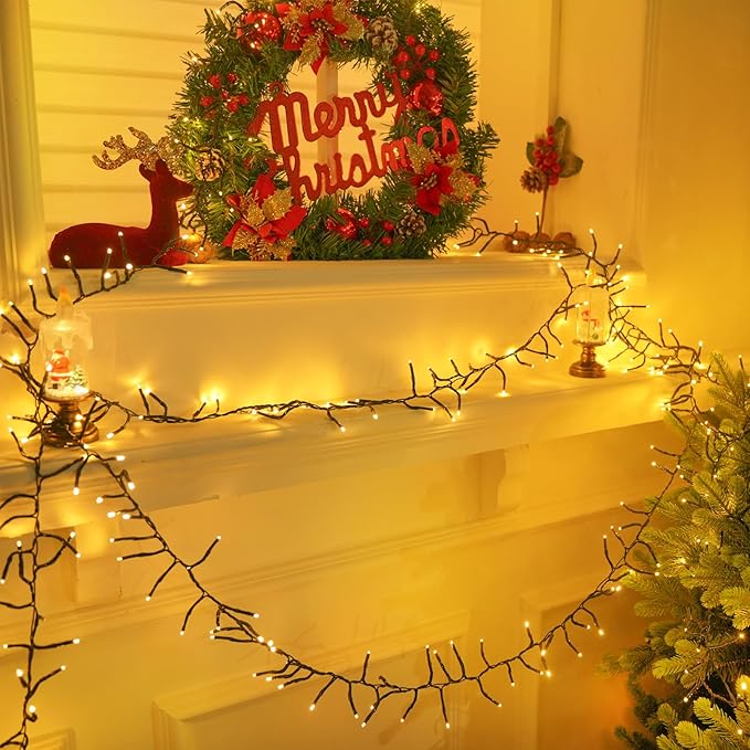 100FT 2000 LED Cluster Christmas Lights, Christmas Tree Lights Outdoor Indoor with 8 Modes & Timer & Remote | Lumora