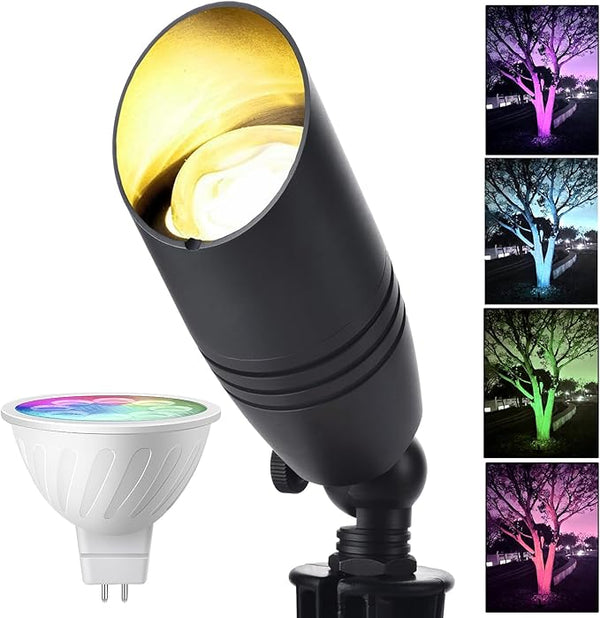Color Changing Outdoor Landscape Lights, 12V RGB Low Voltage Landscape Lighting Kit with Remote Control, Smart | Lumora