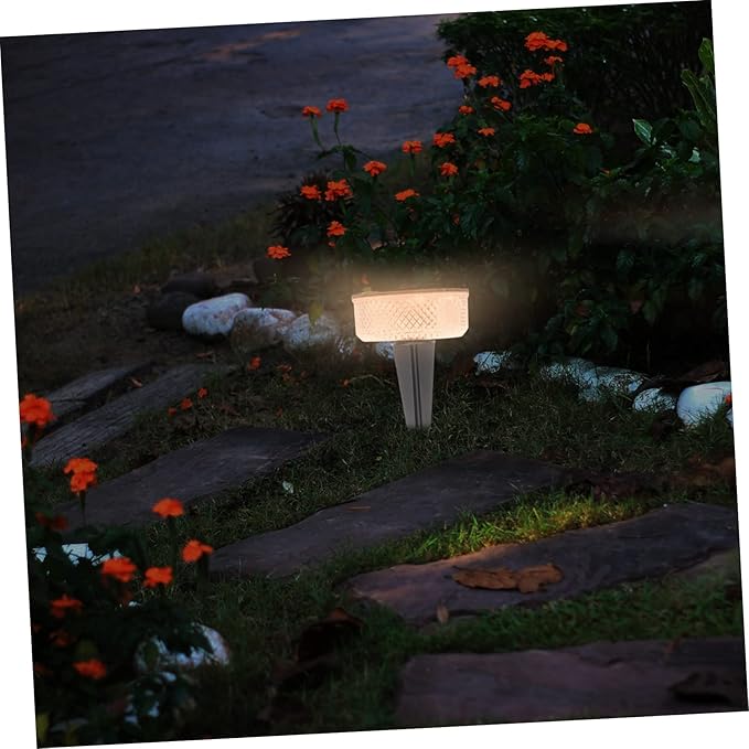 Yardwe Solar Led Landscape Lights Solar Pathway Lamp with Bright LEDs for Garden and Pathway Decor Easy Installation Long-Lasting Rechargeable Battery