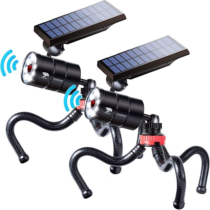 Lights Outdoor Solar Powered, Camping Motion Sensor Light, Free 100-DAY Replacement/Refund Outdoor Solar Power Motion Sensor Light Waterproof for Camping(Aluminum Alloy)