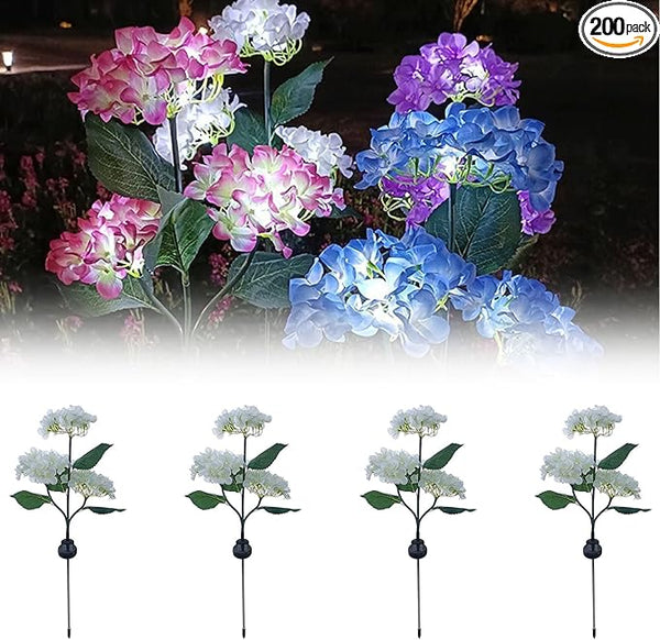 Solar Outdoor Lights, Hydrangea Garden Lights, Waterproof Garden Lawn Lamps, Inserted Flower LED Light for Yard | Lumora